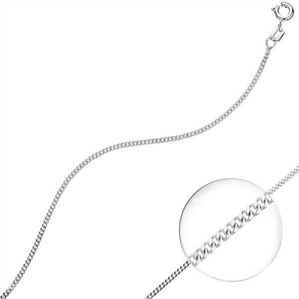 Chain:  Sterling Silver Curb